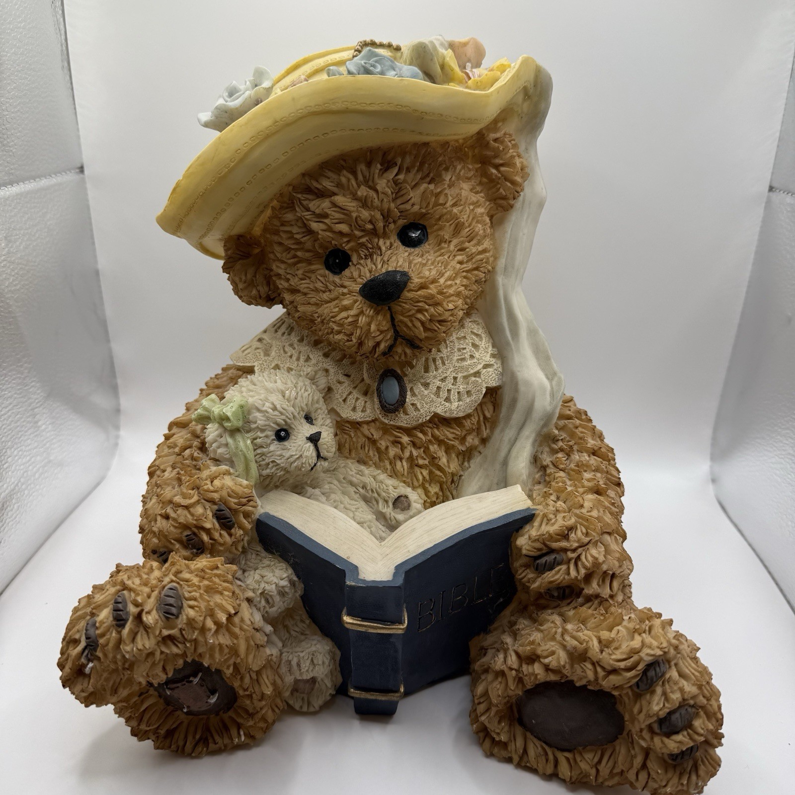 Boyds Bears Yesterdays Child Reading Bear Figurine Mother & Child 10”