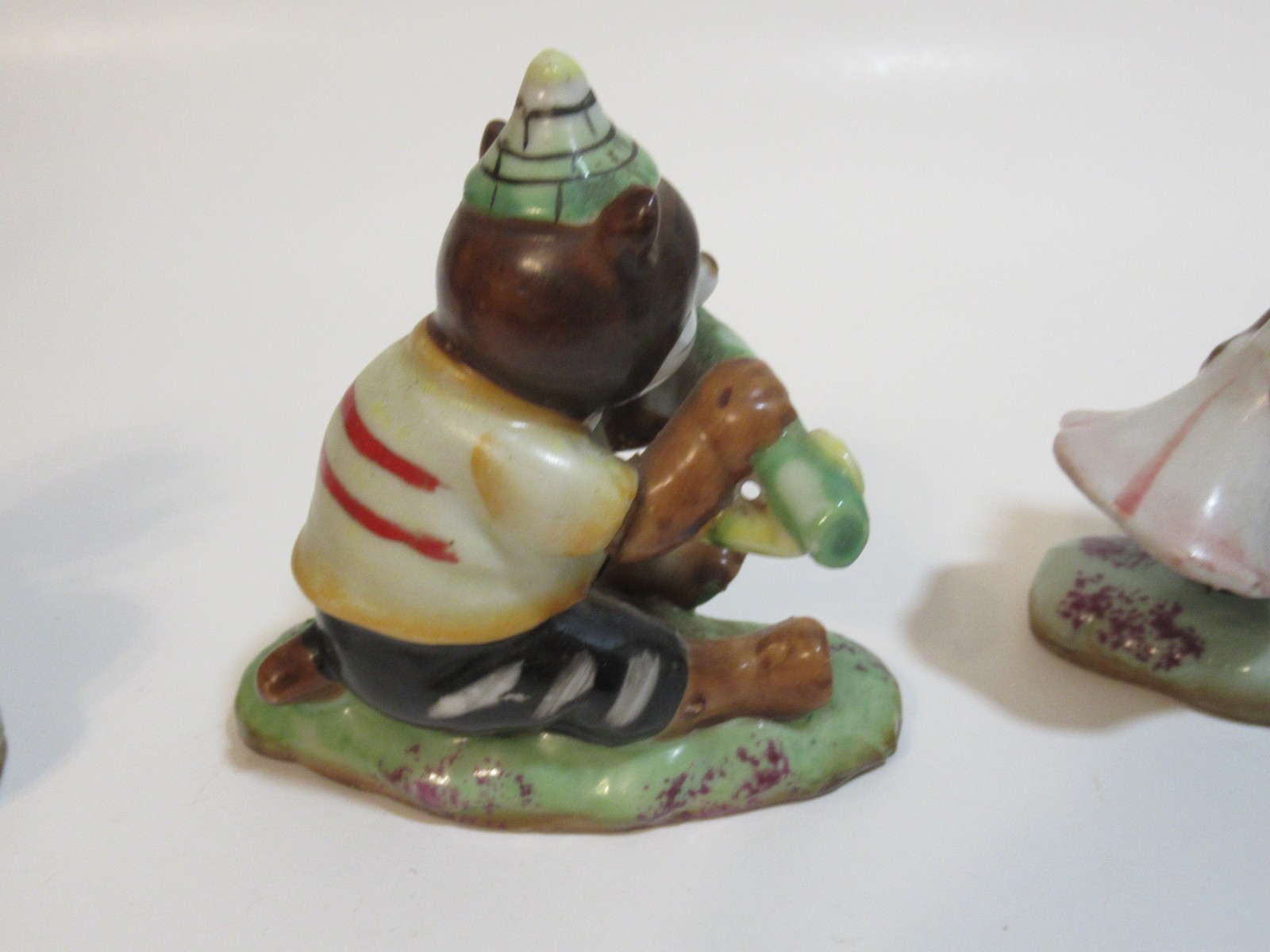 3 Occupied Japan Bears Animals Playing Instruments 4″ Anthropomorphic