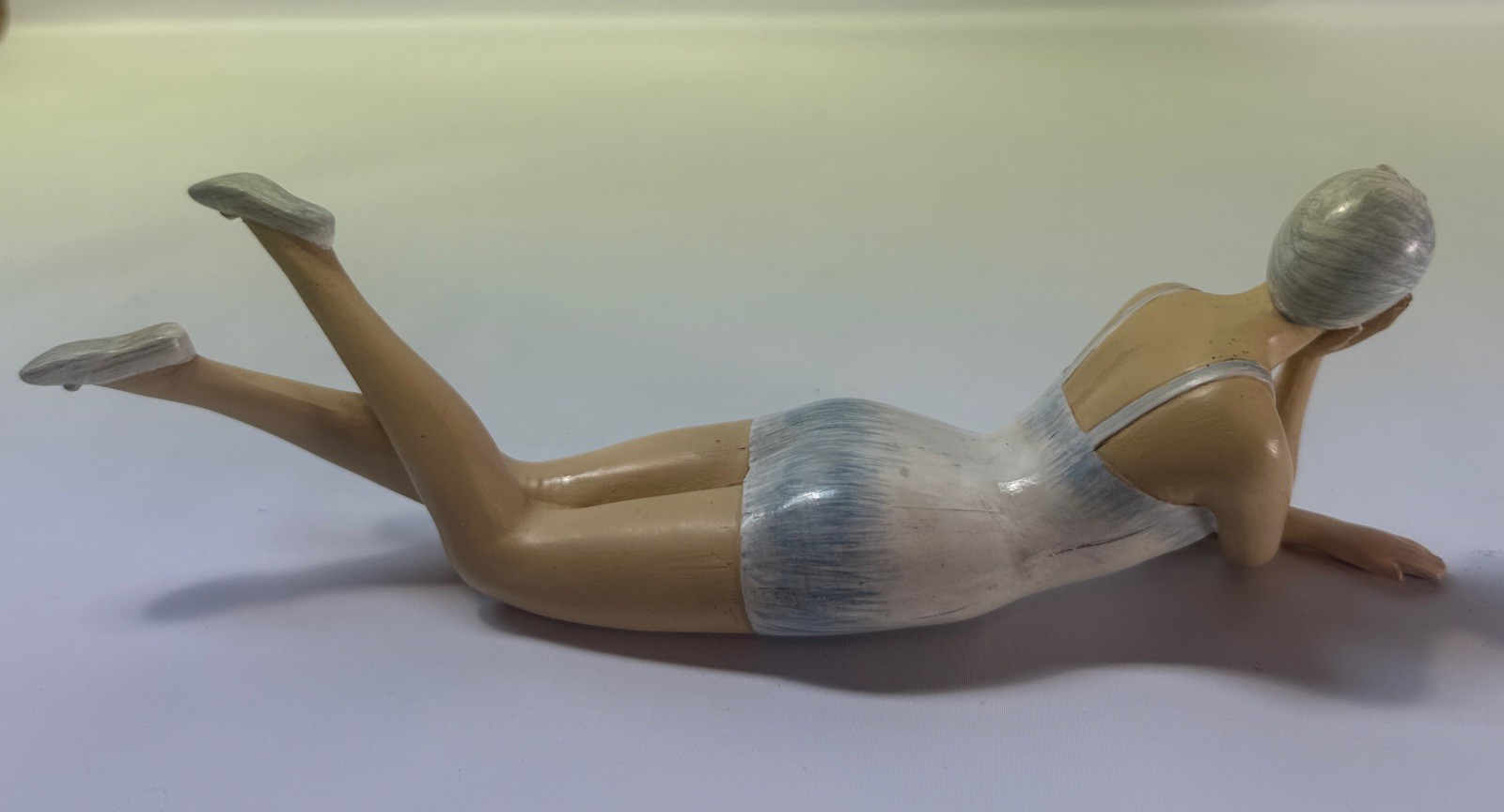 1920’s BATHING BEAUTY Figurine~ SET OF 2~ LIGHT BLUE, Art Deco,