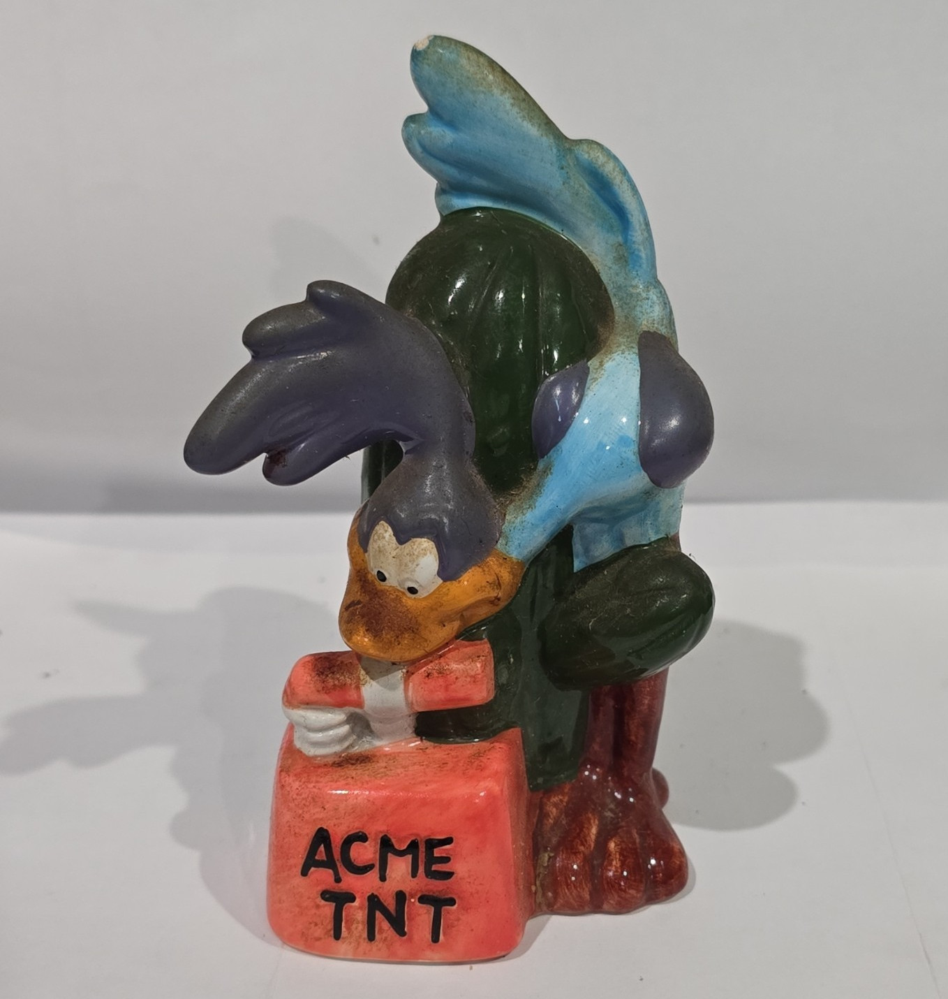 Warner Bros Looney Tunes Road Runner ACME TNT Ceramic Figurine 1993, 3D