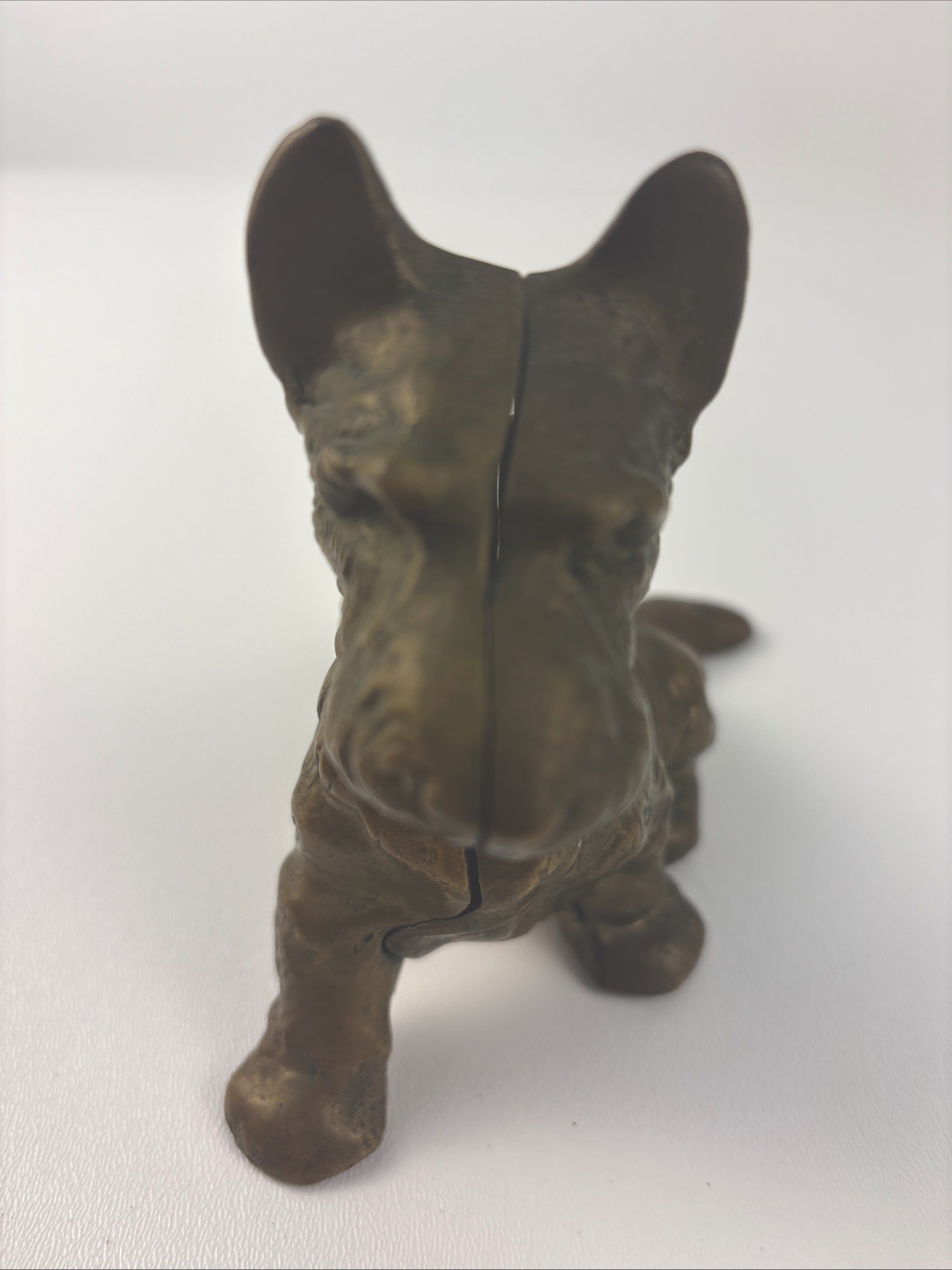Vintage Solid Brass7″ Scottish Terrier Coin Bank
