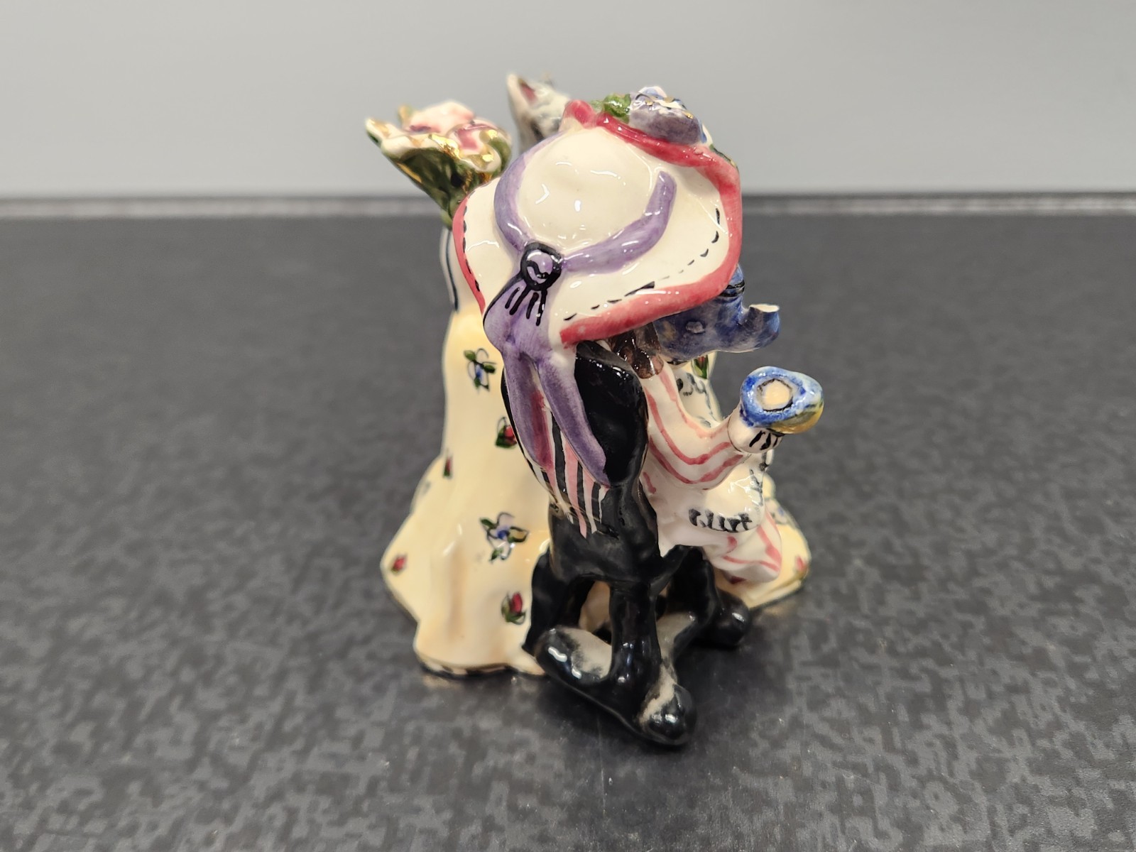 Blue Sky Clayworks Lady Tea Party Serving Gray Kitty Cat Heather Goldminc READ