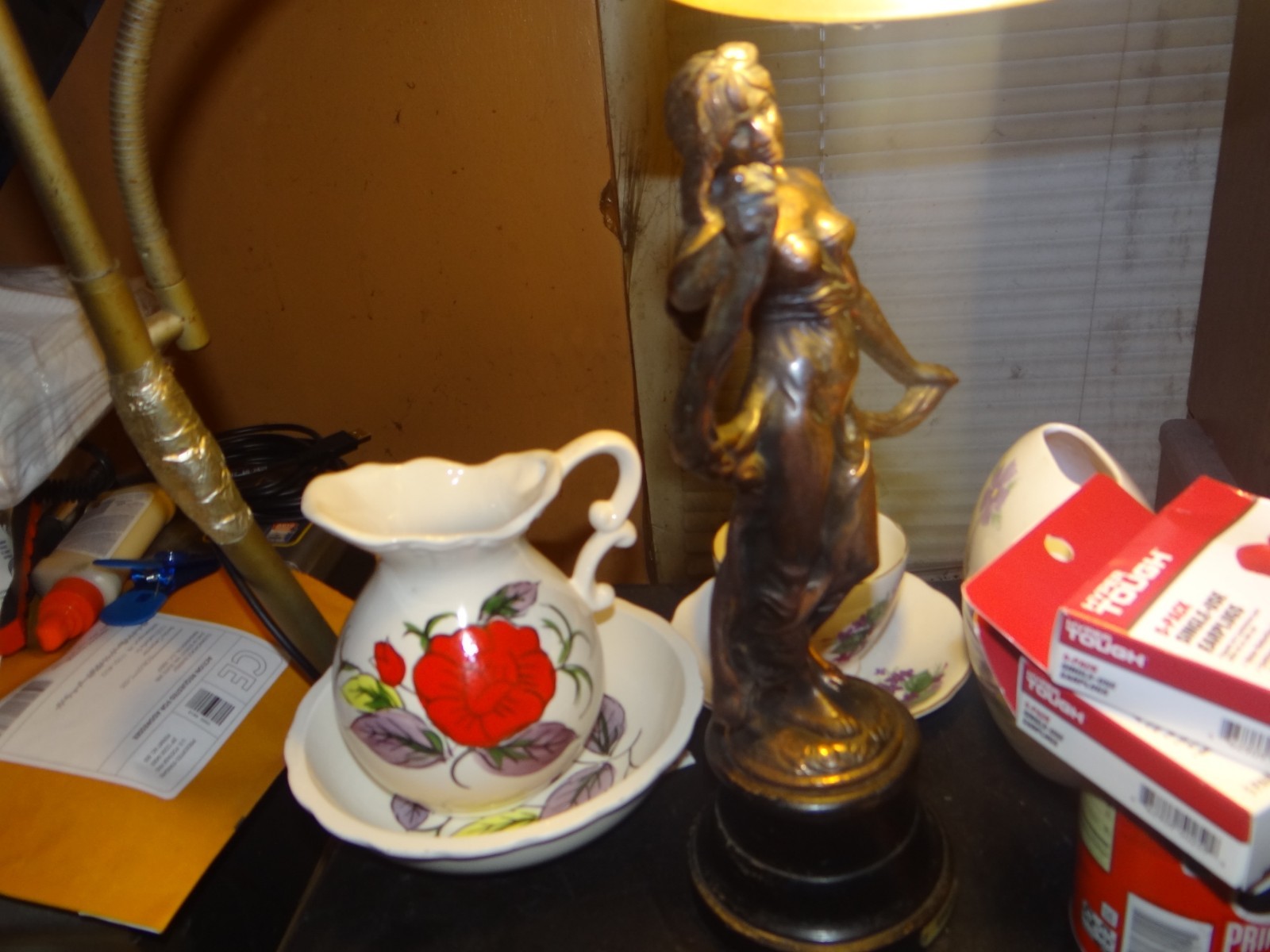 1 french Bronze Statue 1890’s Rare French Art Nouveau caiete only 12″ tall
