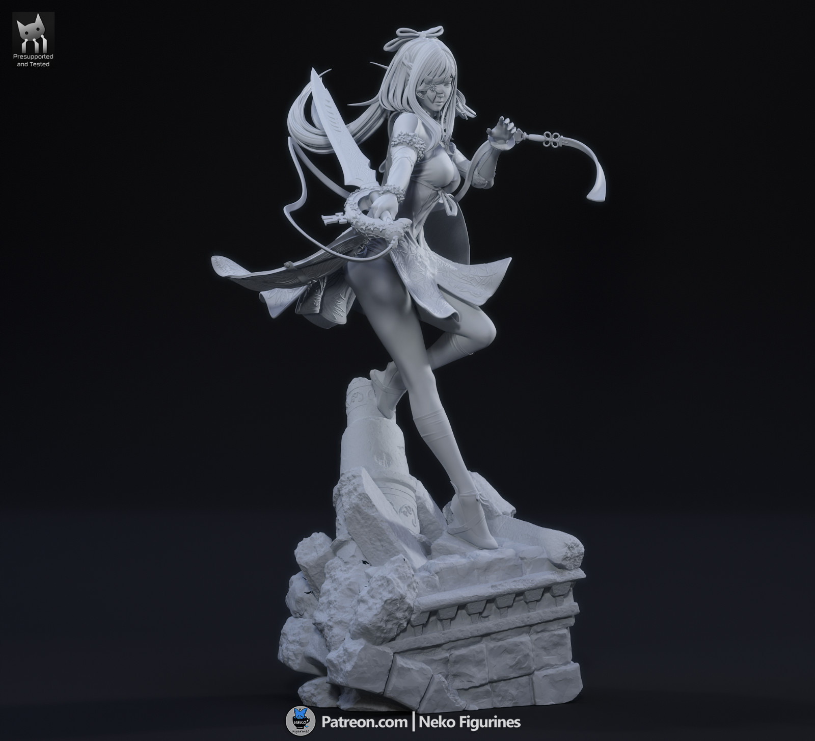 Zero Figurine Drakengard Hand Painted Model / DIY Kit 24 pcs