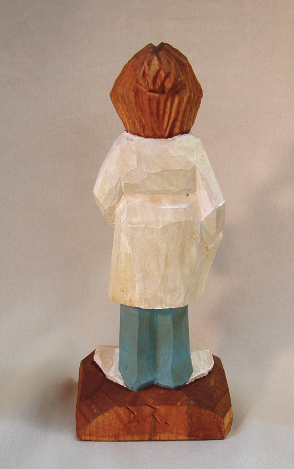 Original Caricature Wood Carving of a Nurse by David Rauch
