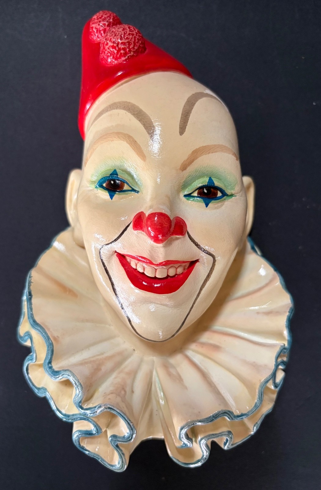 Clown No. 5 Legend Products England 1985 Signed F. Wright Art Wall Hanging