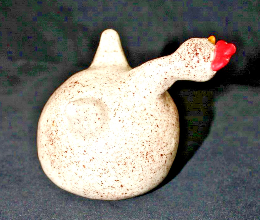 Set of 2 Vintage ‘Les Poules’ De Catherine Hunter Ceramic Pottery Hens EXCELLENT