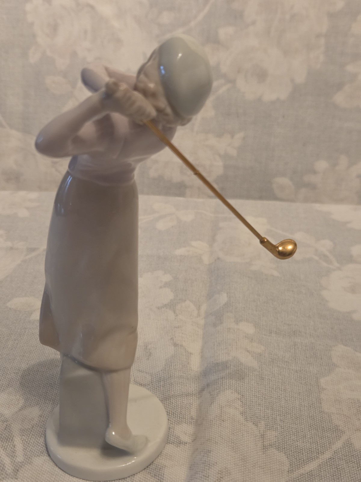 RUSS Lady Golfer Porcelain Figurines Set of Two Lady Golfers