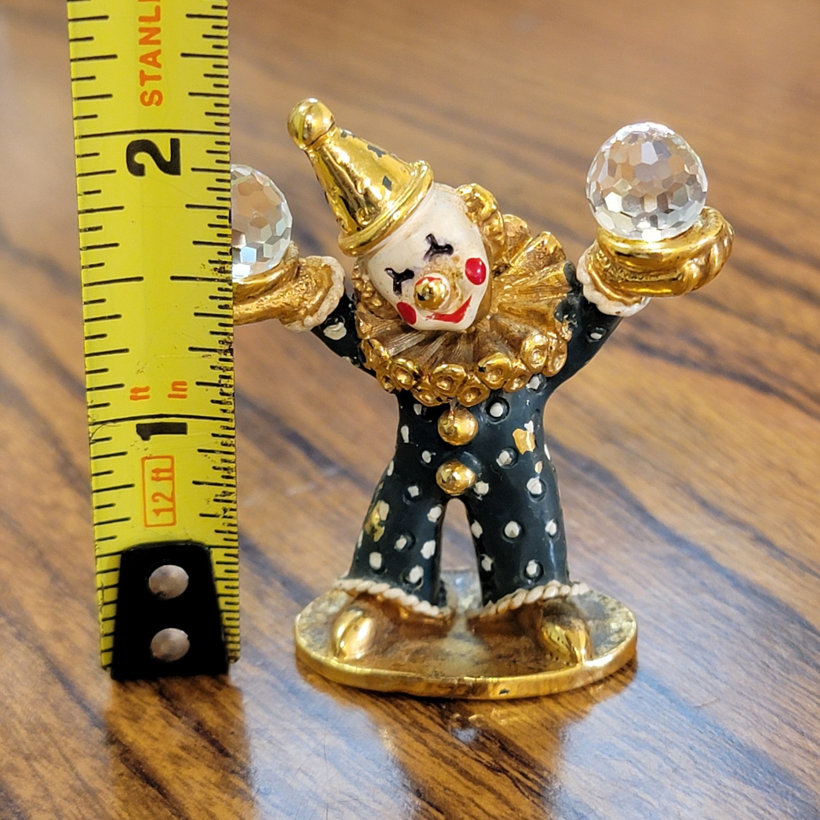 Spoontiques Pewter Juggling Clown with Swarovski Crystal Balls #C/M447