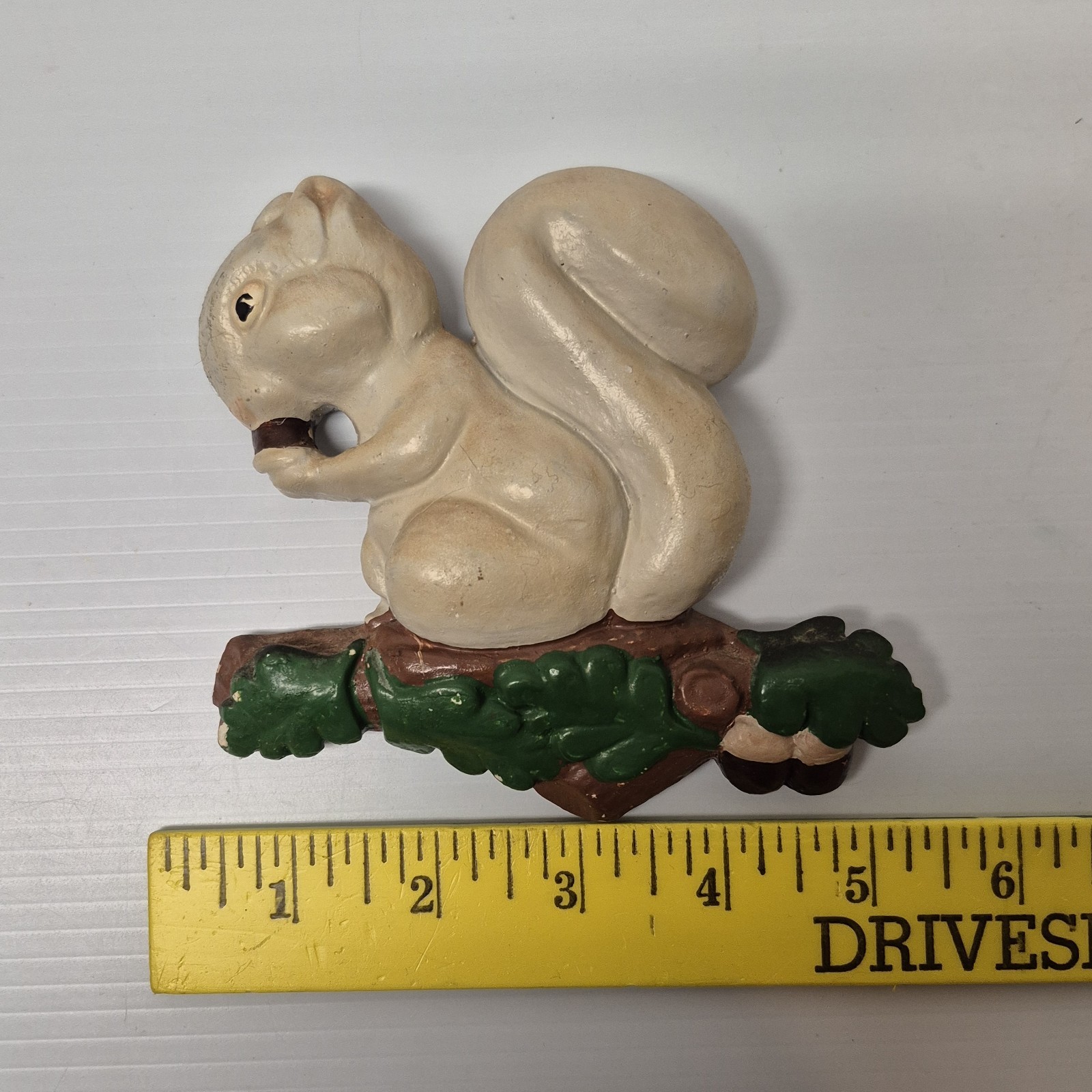 PAIR Vintage Kitschy Chipmunk Squirrel Figurines Set Woodland Chalkware Plaster