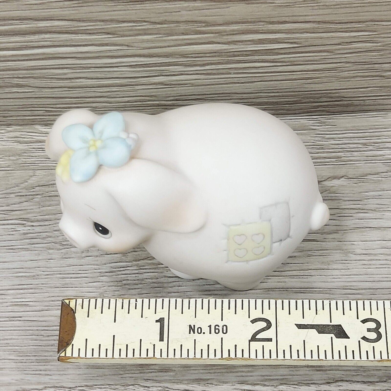 Precious Moments Pig w/Flower On Head Figurine Johnathon & David VTG Collection