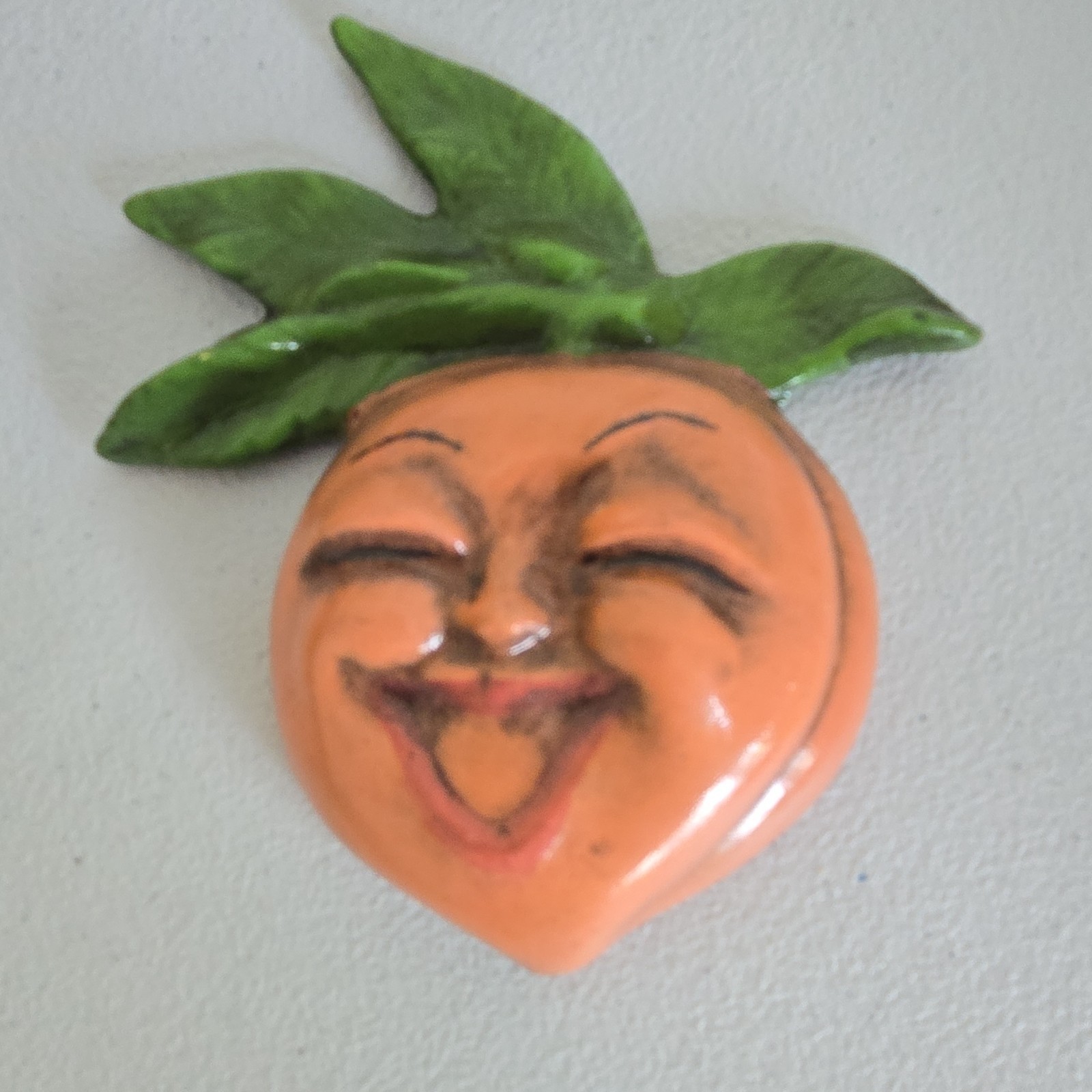 Anthropomorphic Chalkware Wall Plaque Fruit Lot Of 7 Vintage MCM