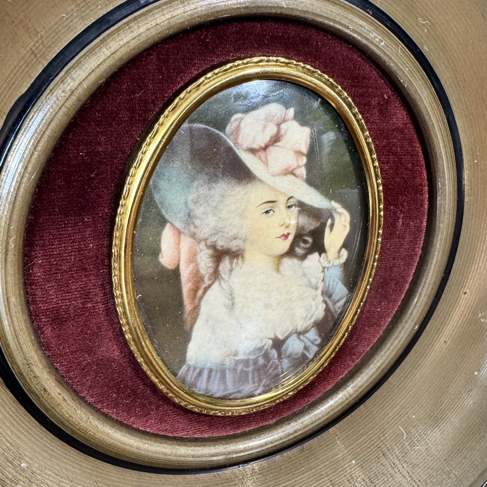 Vintage A Cameo Creation Elizabeth Duchess of Devonshire Miniature Portrait