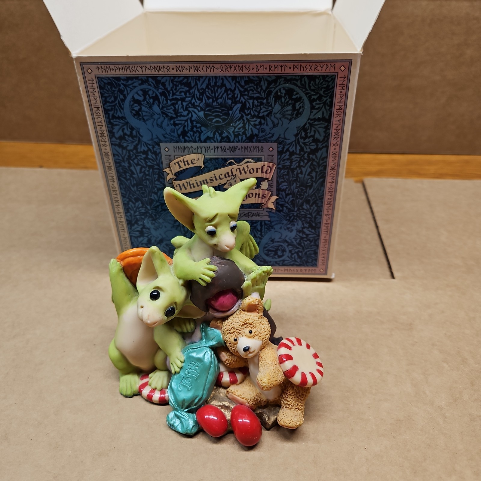 Signed 10/98 Whimsical World Of Pocket Dragons Sticking Together Flambro