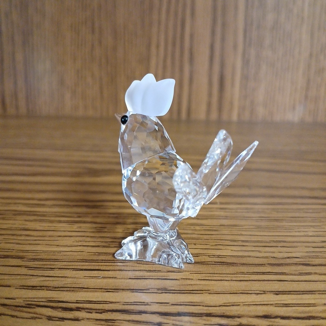 Swarovski Silver Crystal Rooster Figurine Retired