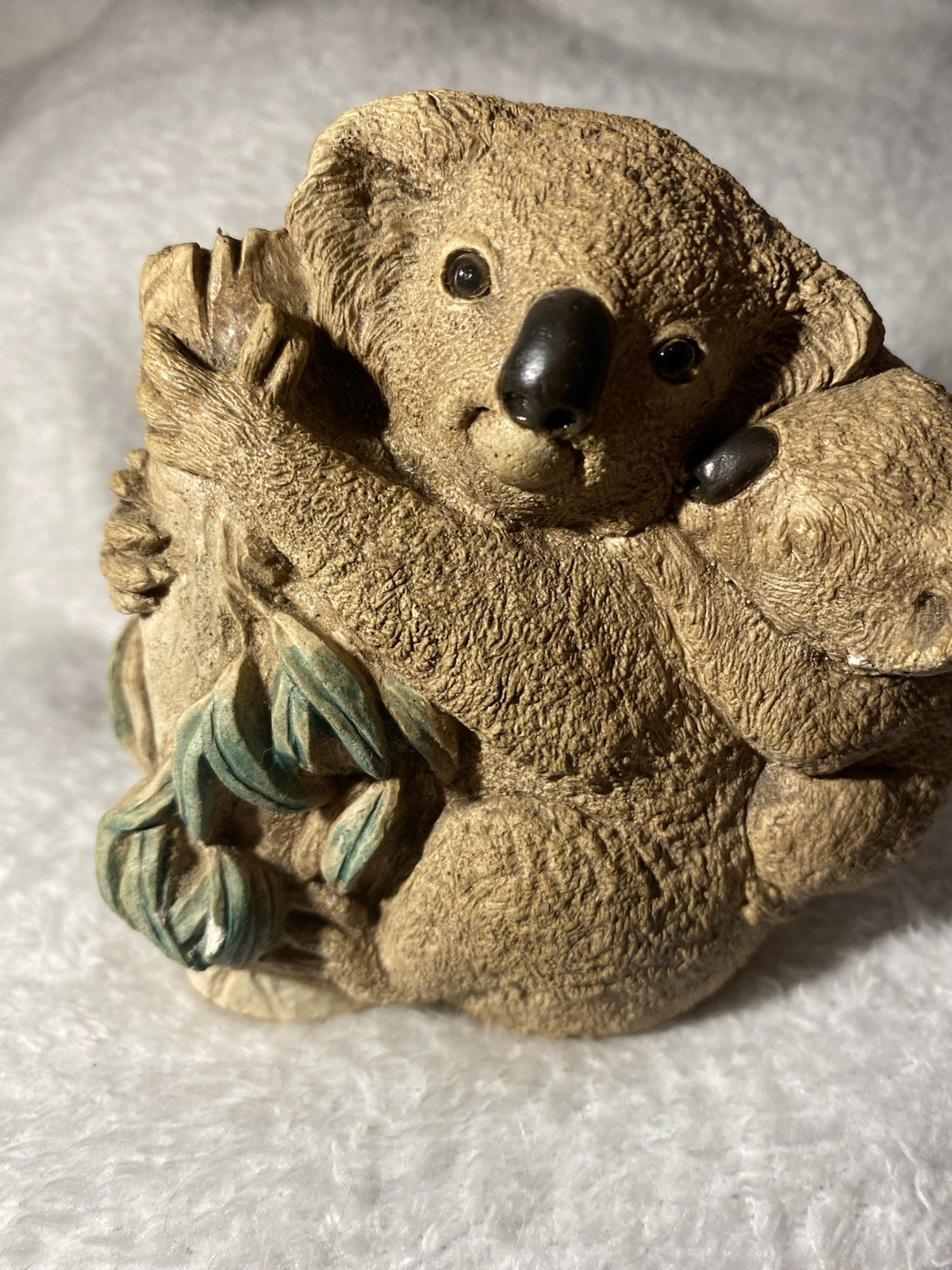 Vintage SANDICAST Koala Bear and Baby Figurine by Artist Sandra Brue 1983 Heavy