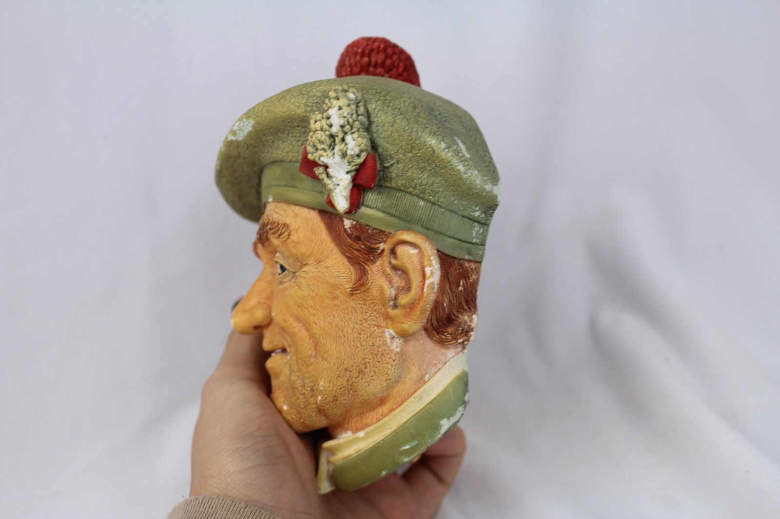 Vintage Bossons Head Jock Scotsman Chalkware Bar Wall Hanging Man Cave 1969 1960