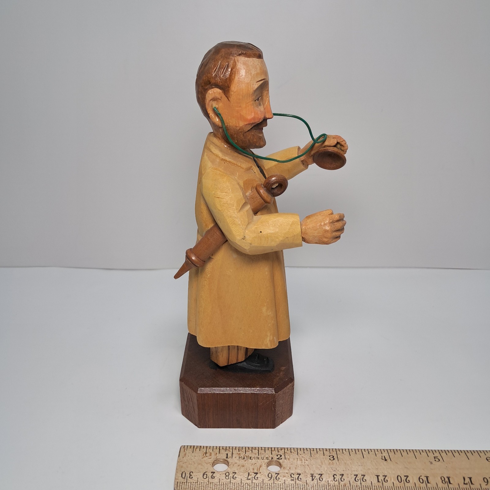 ARNI 1950s Italy, General Practitioner Doctor Hand Carved 7.5″ Wooden Figurine