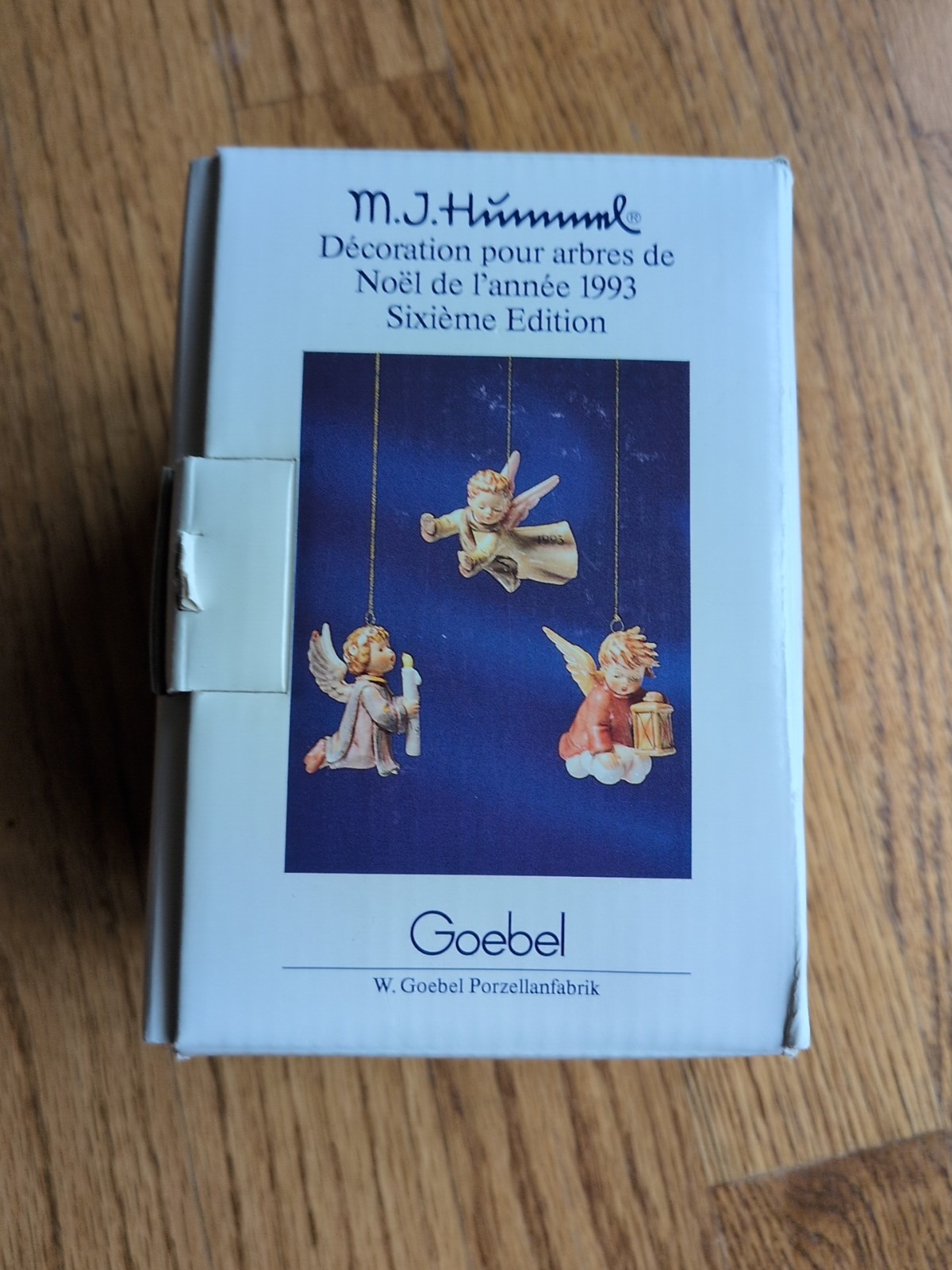 Goebel Hummel Figurine 3″ Vtg Christmas Ornament 1993 Herald on High Hummel 623