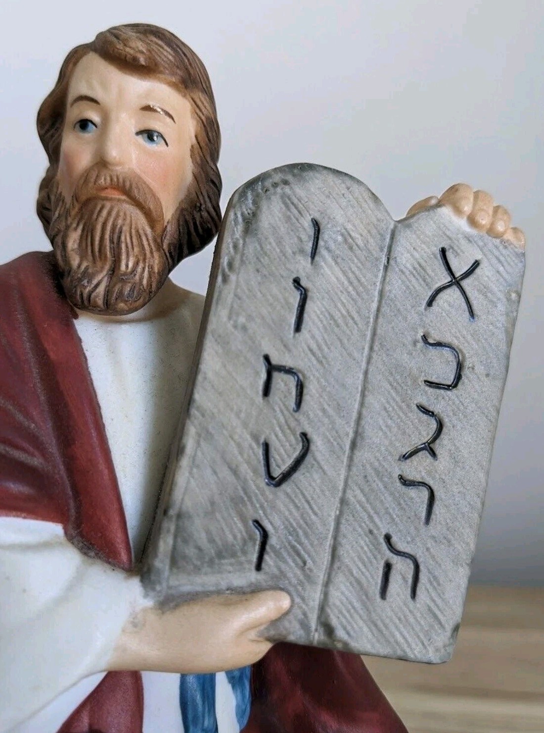 MOSES Statue Figurine Commandments Tablet Biblical Christianity Religious Homco