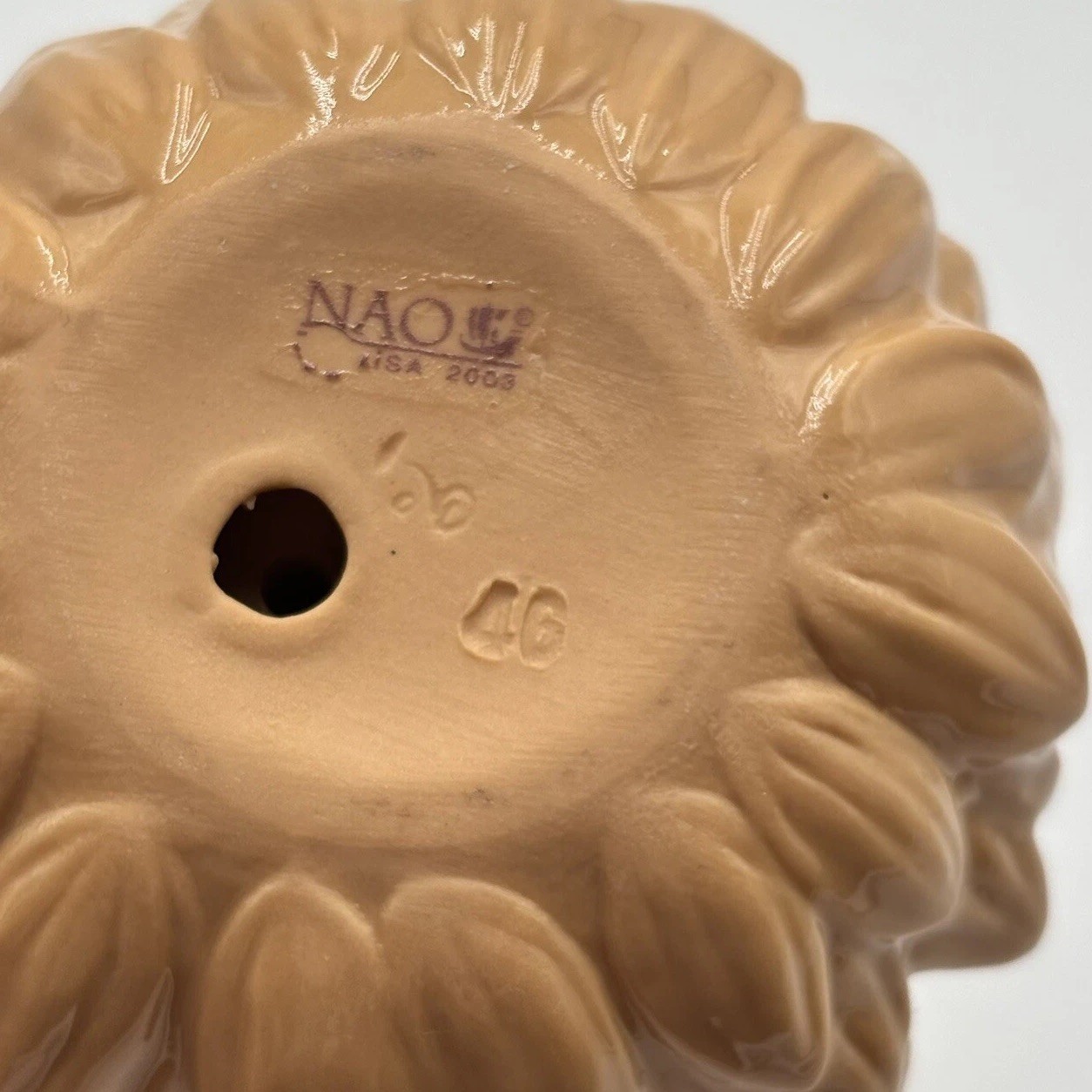 NAO By Lladro 2003 Where do babies come from…Sunflower Porcelain Baby Figurine