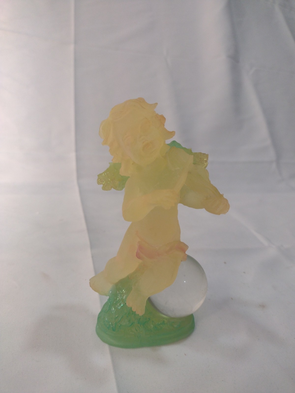 VTG Rarity Angel With Bow & Arrow Figurine -uranium UV Reactive. Beautiful
