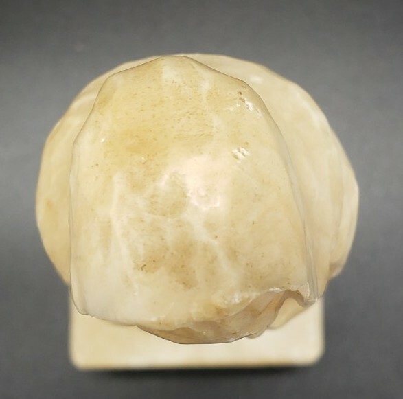 Vtg Alabaster Marble Monk Statue 8″ Carved Stone Religious Figure Heavy 2lb MCM