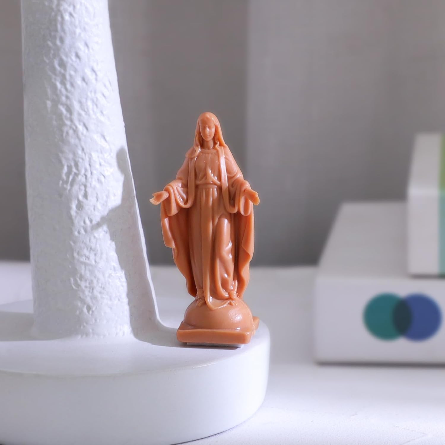 3″ Virgin Mary Statue with Prayer Card Religious Gifts for Women Catholic Small