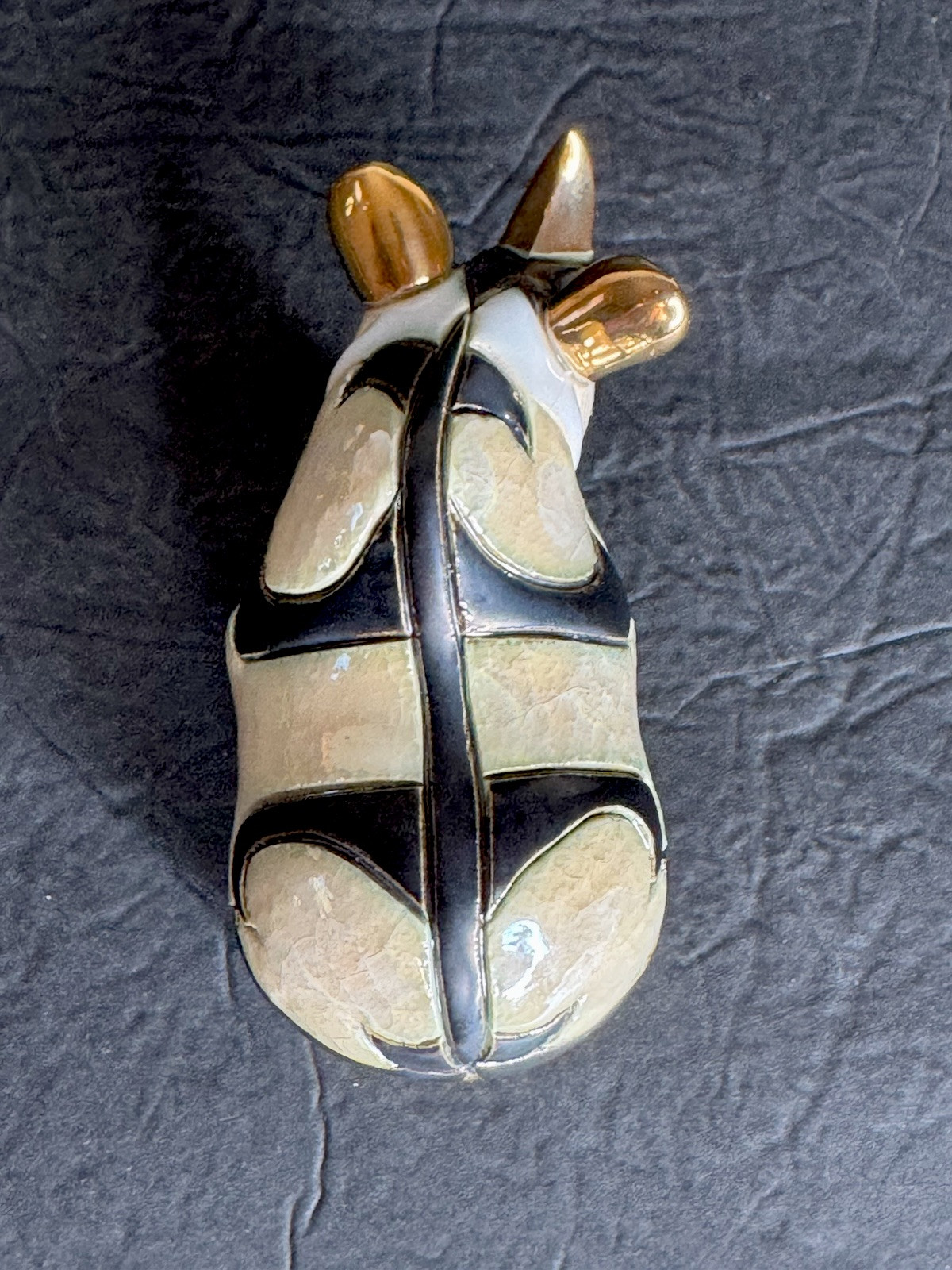 De Rosa Rinconada Rhino Figurine Silver Anniversary Platinum 24k Gold New Box