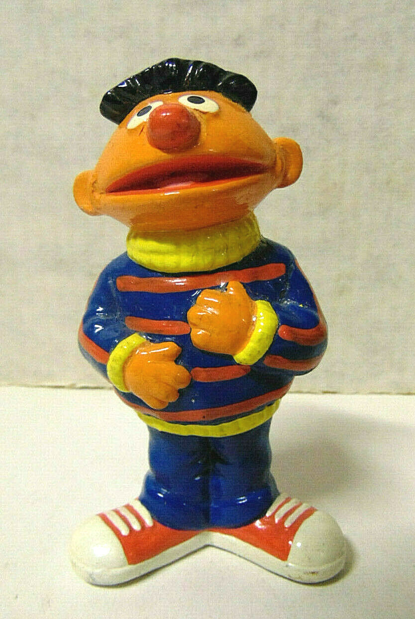 Vintage Sesame Street Ernie Ceramic Figurine Gorham Made in Japan 5 Inch Tall