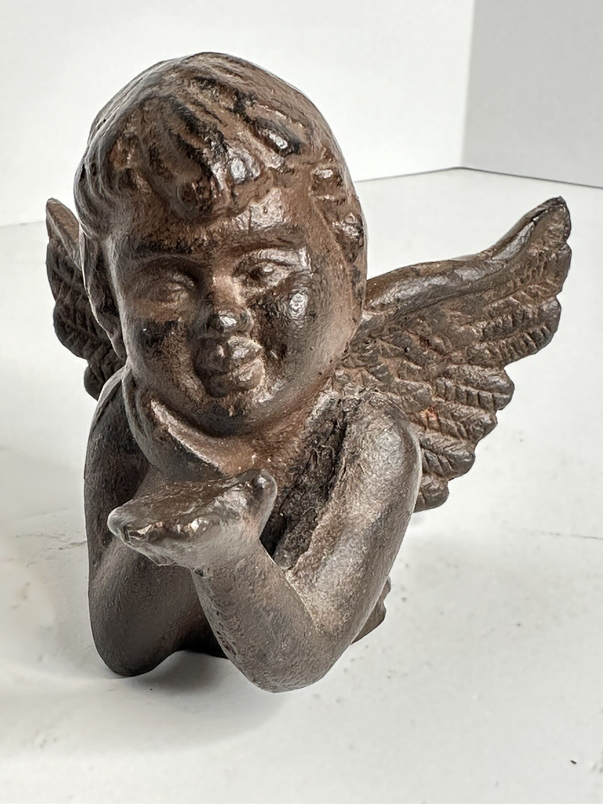 Angel Blowing A Kiss Cast Iron Figurine