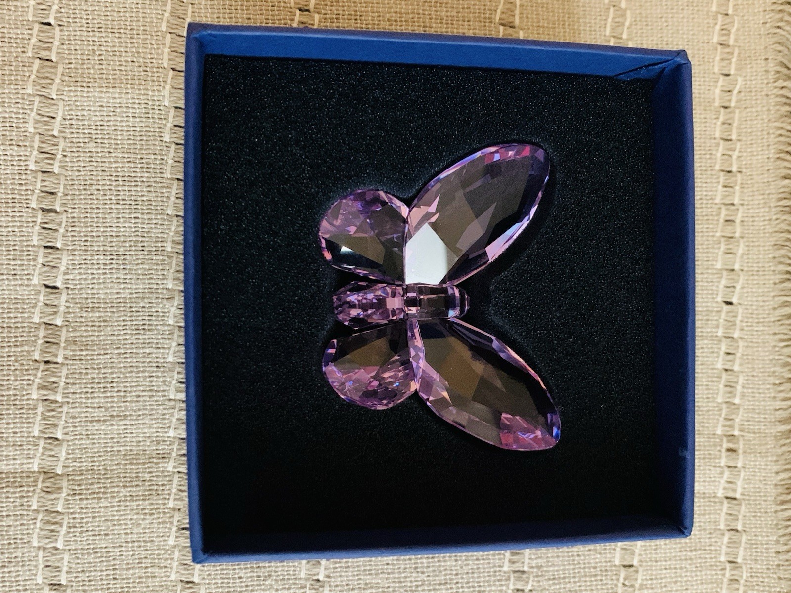 Swarovski Crystal Butterfly Light Amethyst Figurine MIB