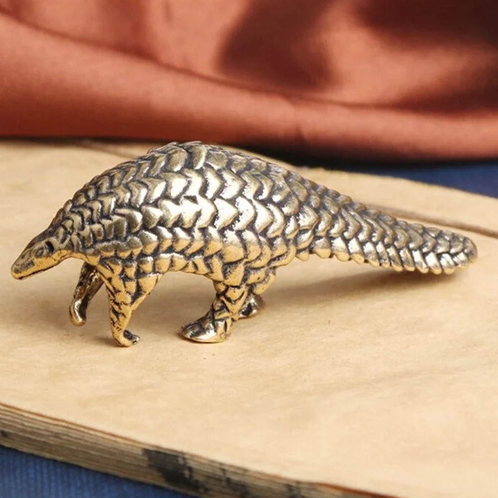 Animal Statue Sculpture Home Decor GiftsTabletop Figurine Brass Pangolin