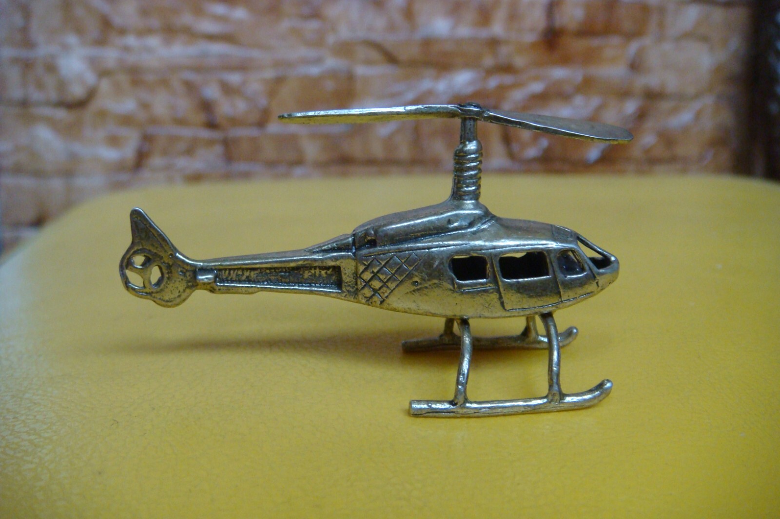 Vintage Italian Handmade 800 silver helicopter Figurine Miniature model