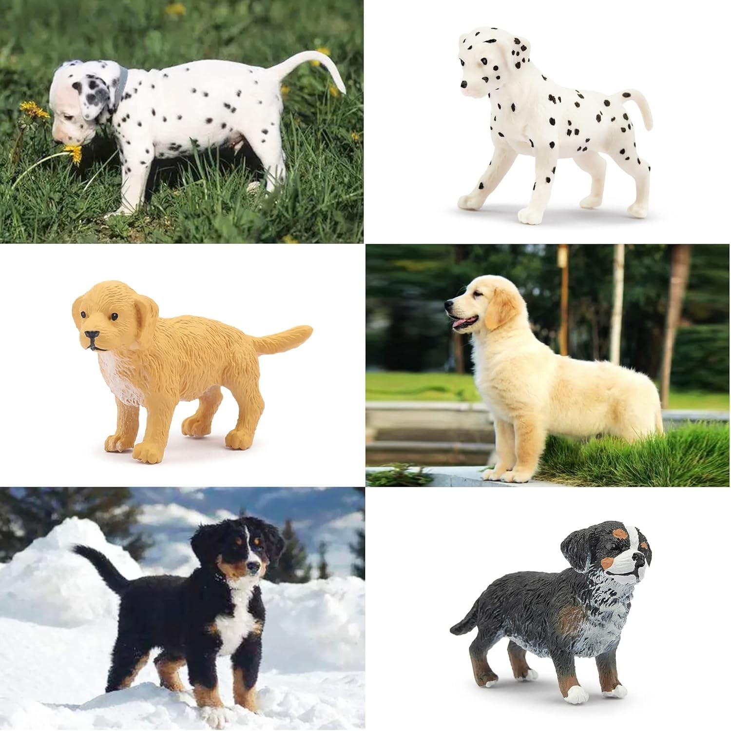 Mini Dog Figurines Collection: 12 Detailed PVC Puppies – Ideal Cake Toppers