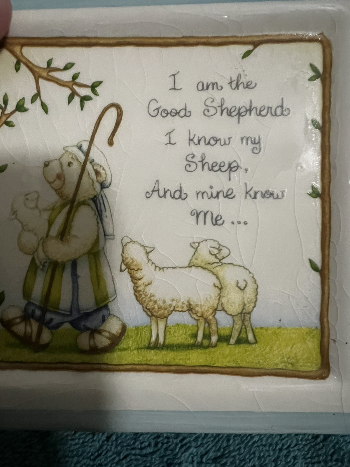Vtg Porcelain Christening Block Bank A Child To Cherish