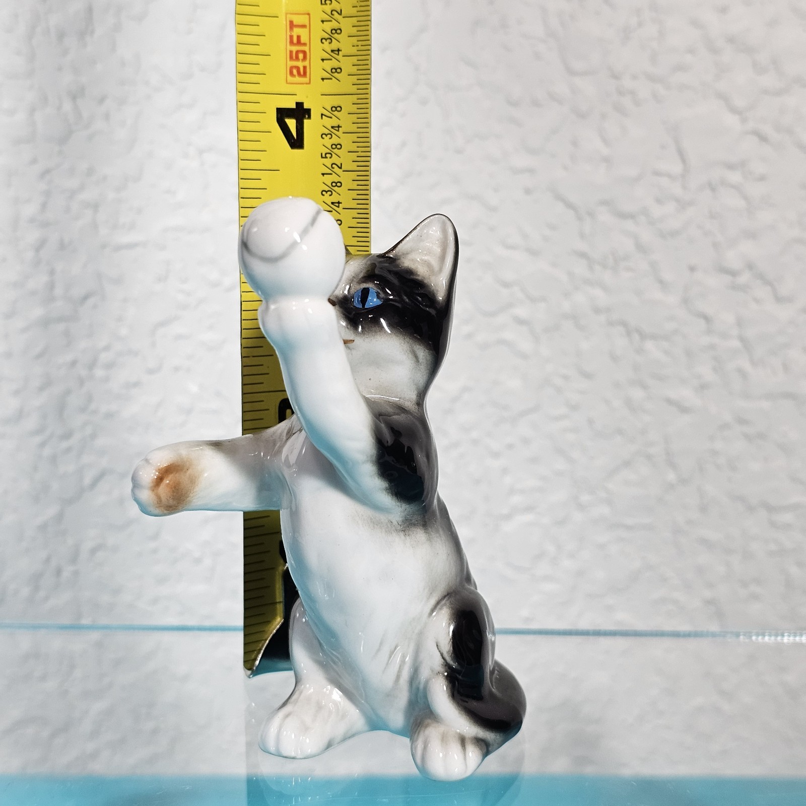 Danbury Mint Cats of Character “Anyone For Tennis?” fine bone china figurine