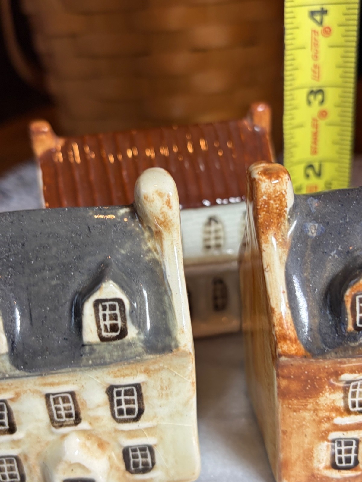 Suffolk Assorted Village Cottage Buildings, 4 Porcelain England Mini Houses