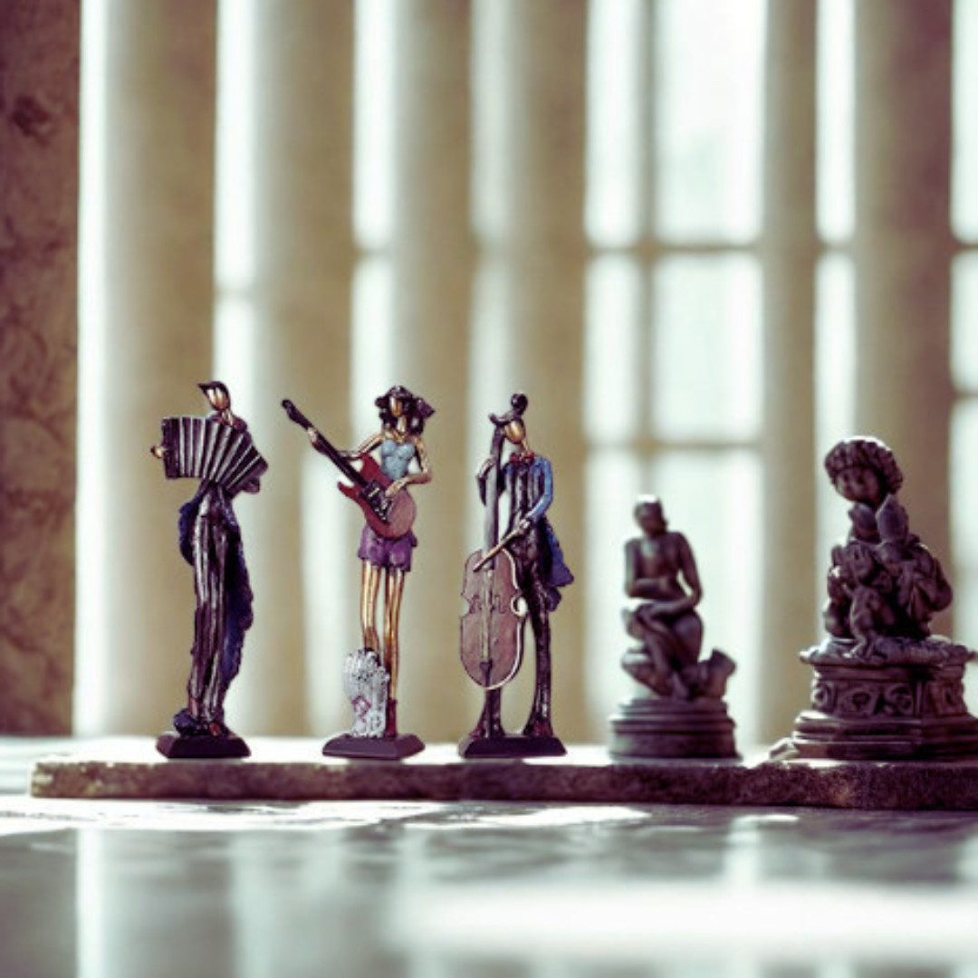 Vintage Musical Instrument Figurines (1 Piece)