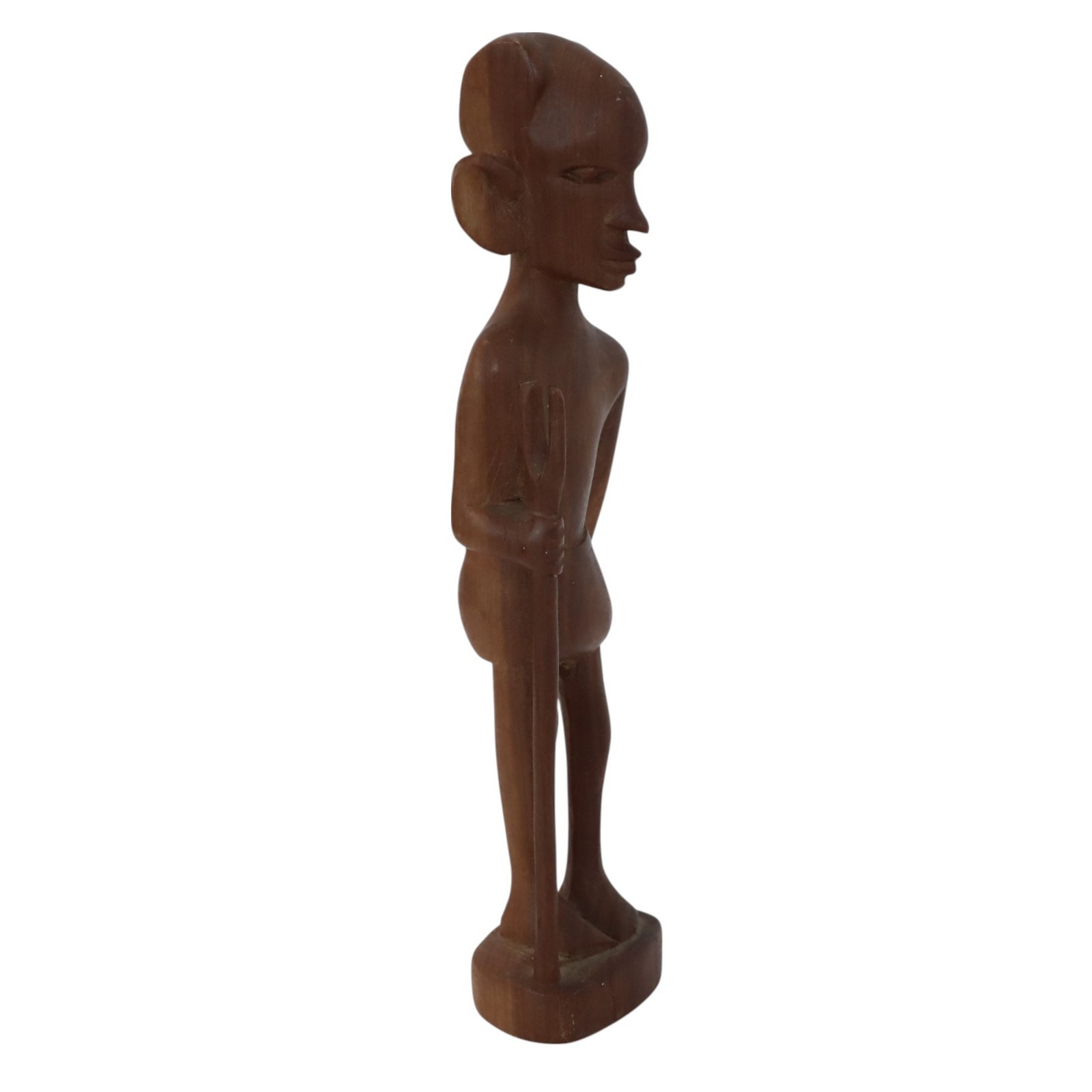 Vintage Hand Carved Wooden East African Village Elder Ethnic Statue Figure 8.25″