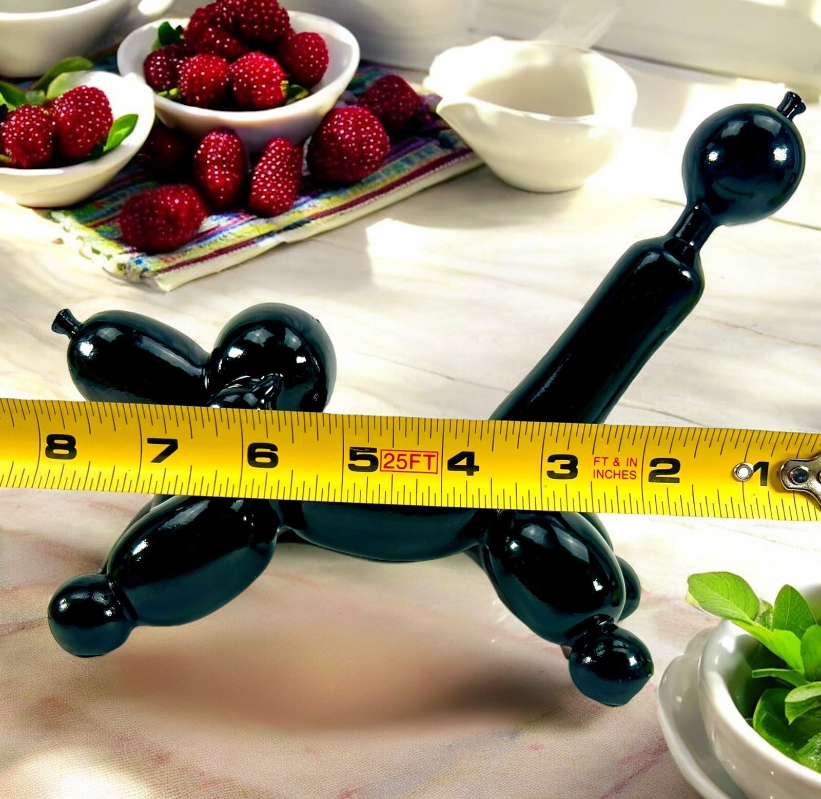 Three Hands Corp Balloon Dog Black 8”X6.75” Resin