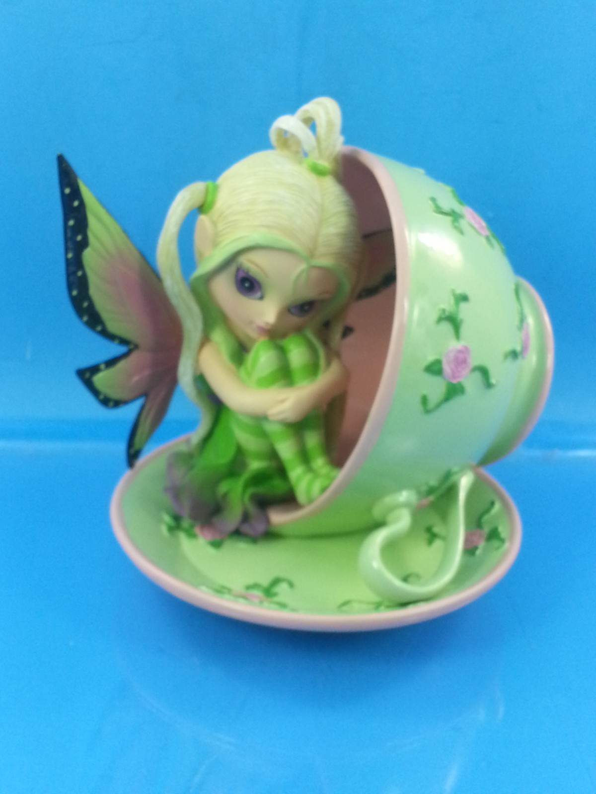 Hamilton Collection Tiny Cu-tea Tiny Treasures Teacup Fairy Figurine COA