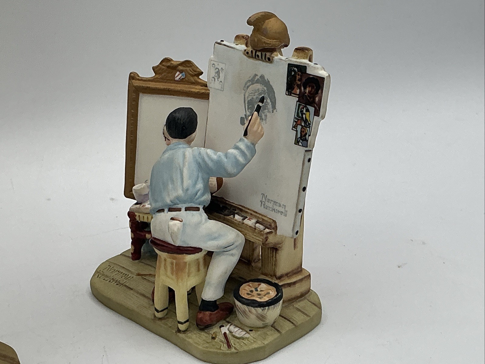 Norman Rockwell “Triple Self Portrait” Gorham Figurine Set (1978 & 1982)