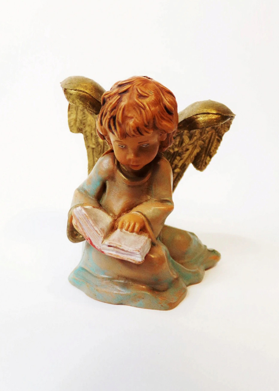 Vintage Angel with Book (685) Fontanini Figure, Spiritual Figure, Italy