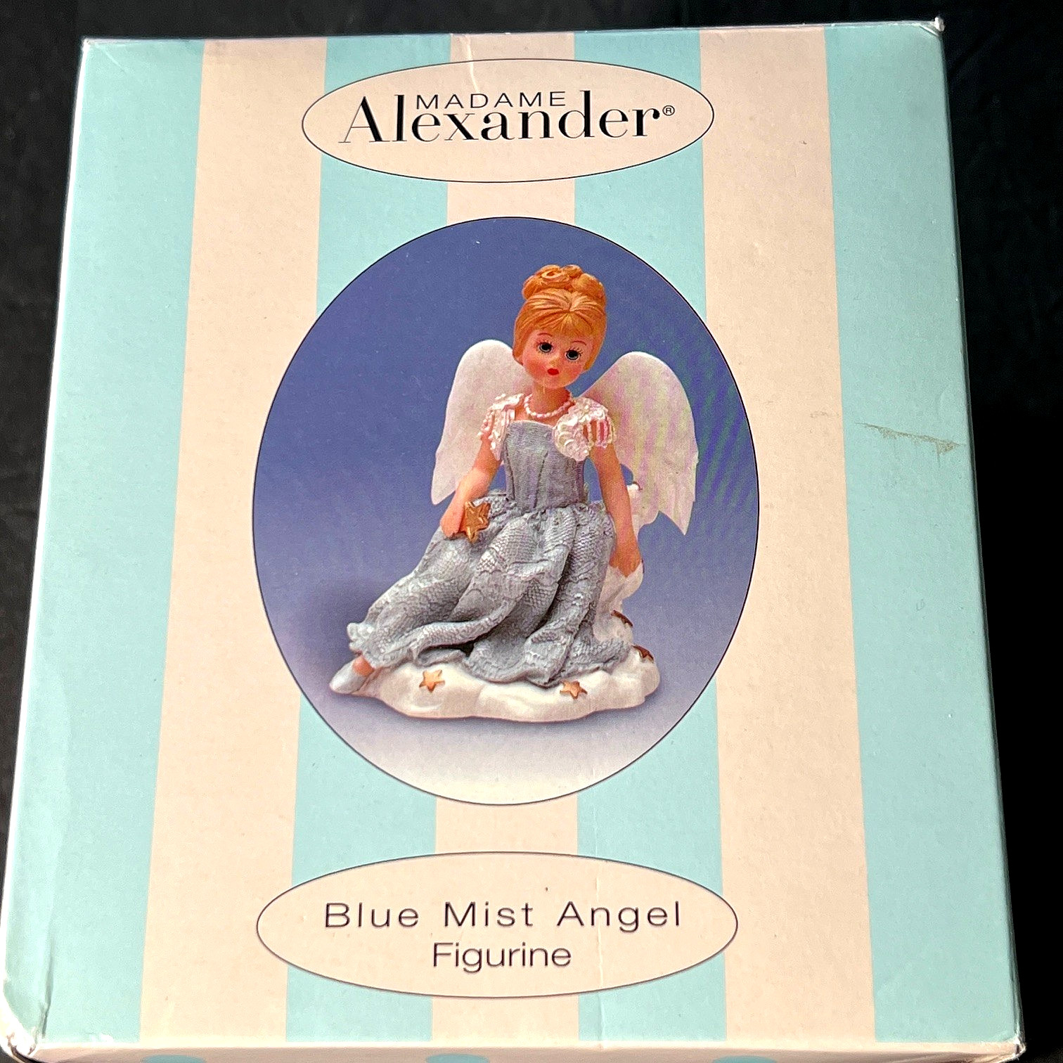Vtg Madame Alexander Blue Mist Angel Stone Resin Figurine Orig Box COA Numbered