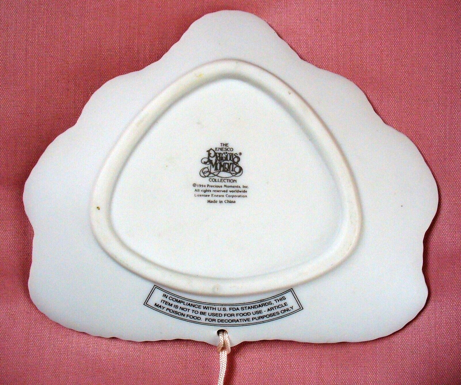 1994~PRECIOUS MOMENTS~Embosed~Collector Plate~Live Well~Laugh Often~Love Much~EC