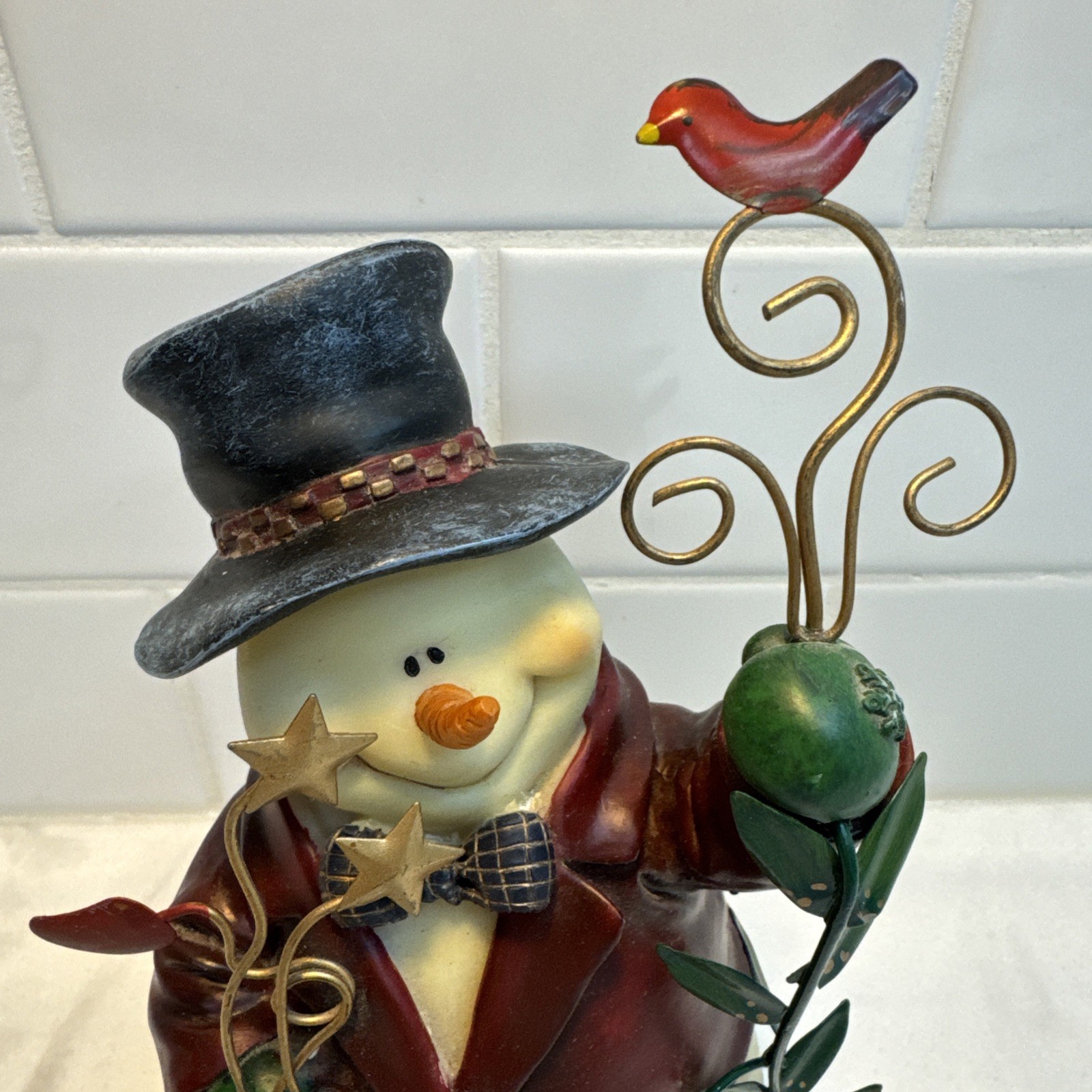 Snow Friends Home Interior Snowman 2002 Resin Figurine