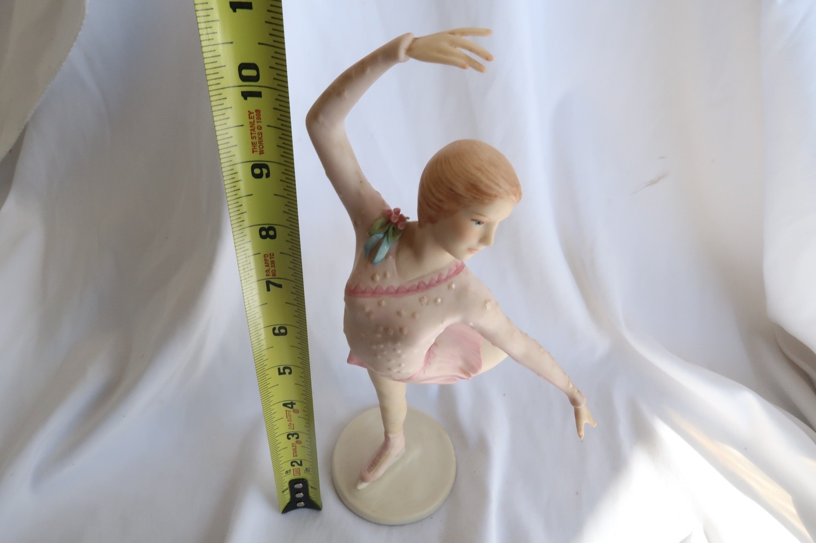 Cybis Vintage Porcelain Ballerina Ice Skater Figurine Pink Dress 1982