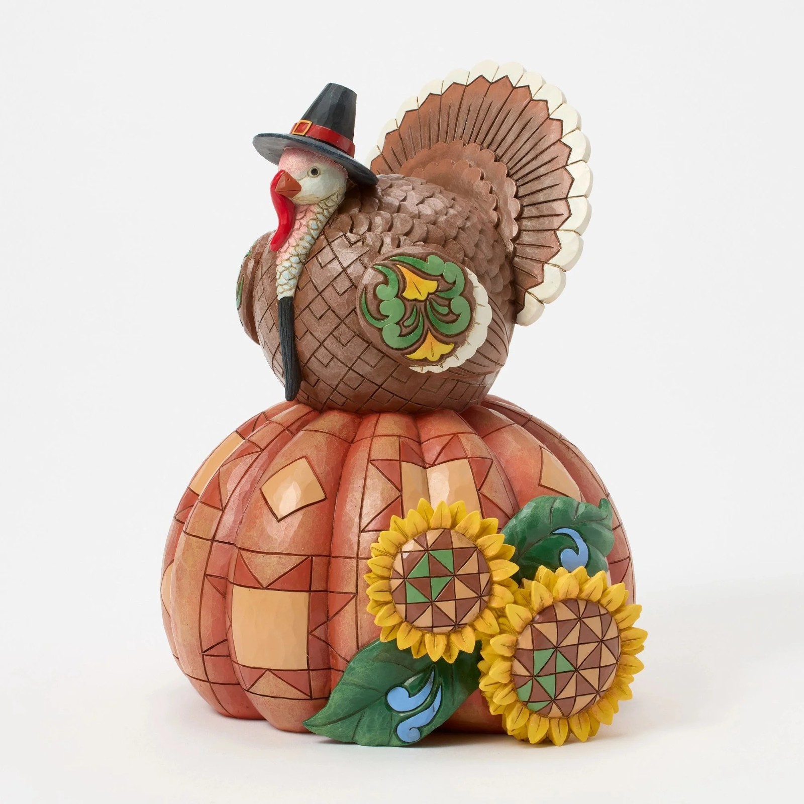 Jim Shore – ‘GOBBLE GREETINGS’ 2025 Figurine – Turkey on Pumpkin – 6016630 NIB