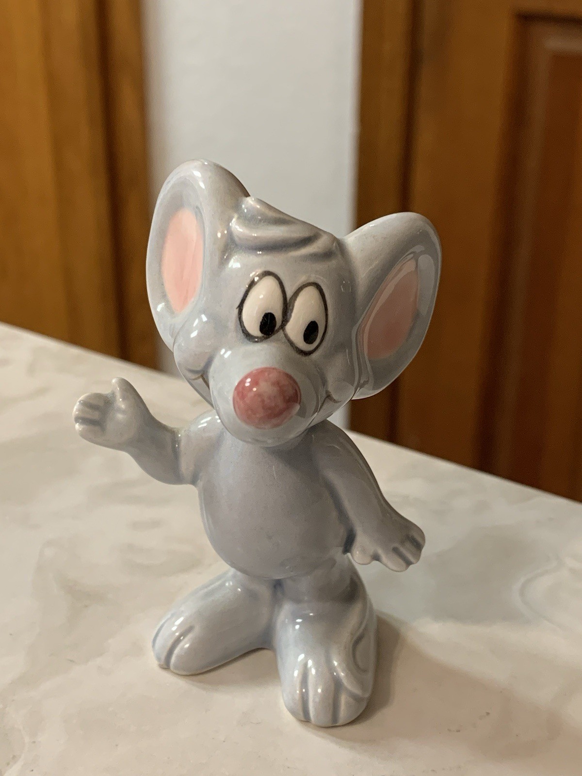 Vintage Papel mouse porcelain cartoon collectible figurine grey California Japan
